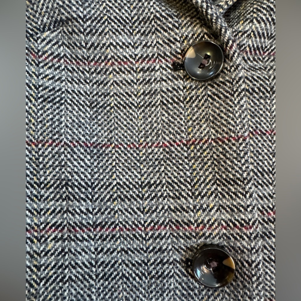 Maralyn & Me Plaid Single Breasted Reefer PEACOAT Juniors L - Picture 2 of 4